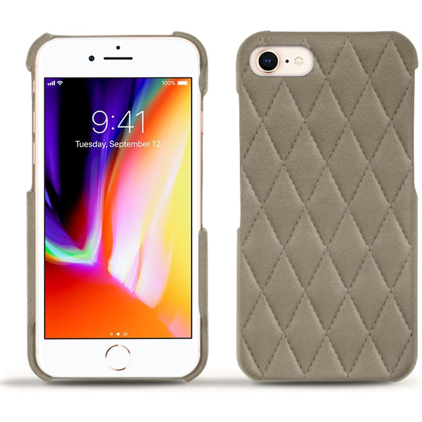 Noreve Lederschutzhülle (Apple iPhone 8), Smartphone Hülle, Beige