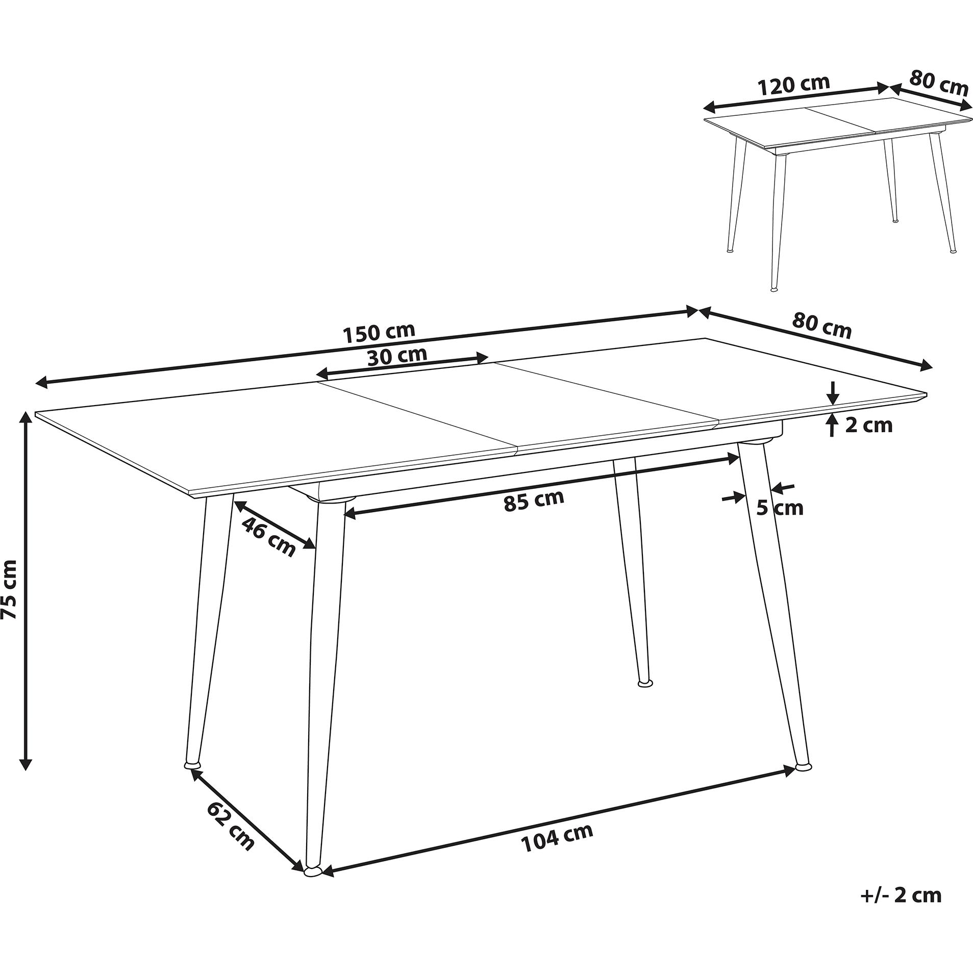 Thumbnail - Beliani, Esstisch, Eftalia