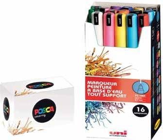 Actual product image Posca PC-1MR Fineliner brand (Assorted colours, 0.70 mm, 16 x)