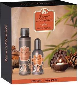 Image du produit Tesori d'Oriente Fior Di Loto Lotos Set Déodorant et Parfum dans une boîte décorative