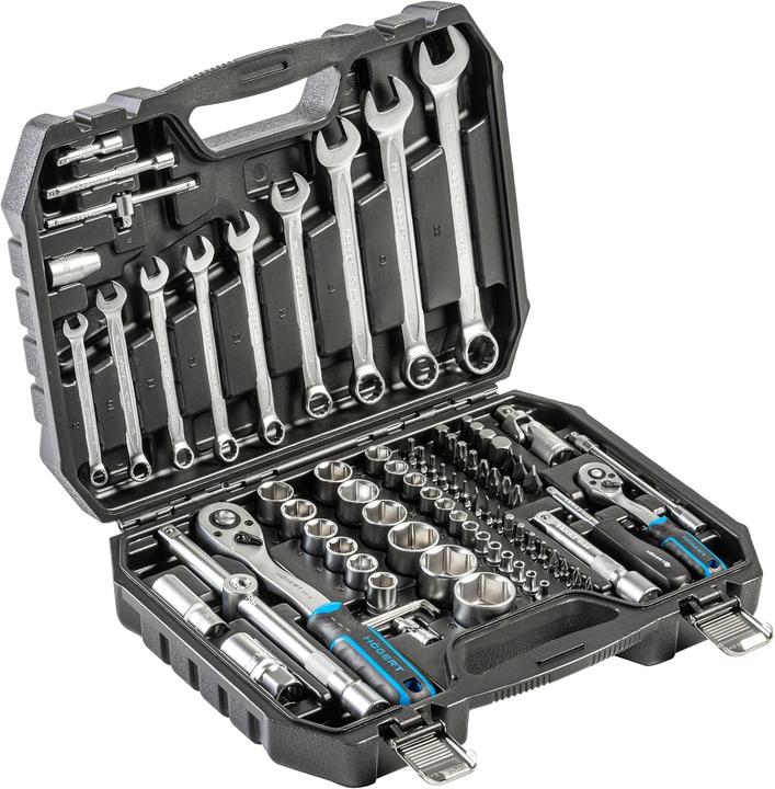 Actual product image Högert Comprehensive 85-Piece Socket and Bit Set with Ratchets and Wrenches