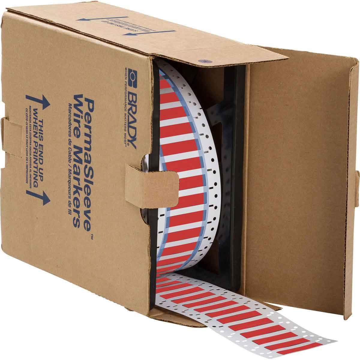 Brady, Etiketten, 3PS-500-2-RD, B-342, Permasleeve, wärmeschrumpfd. Polyolefin, Rot, 50,8 x 21,62mm, für Kabel