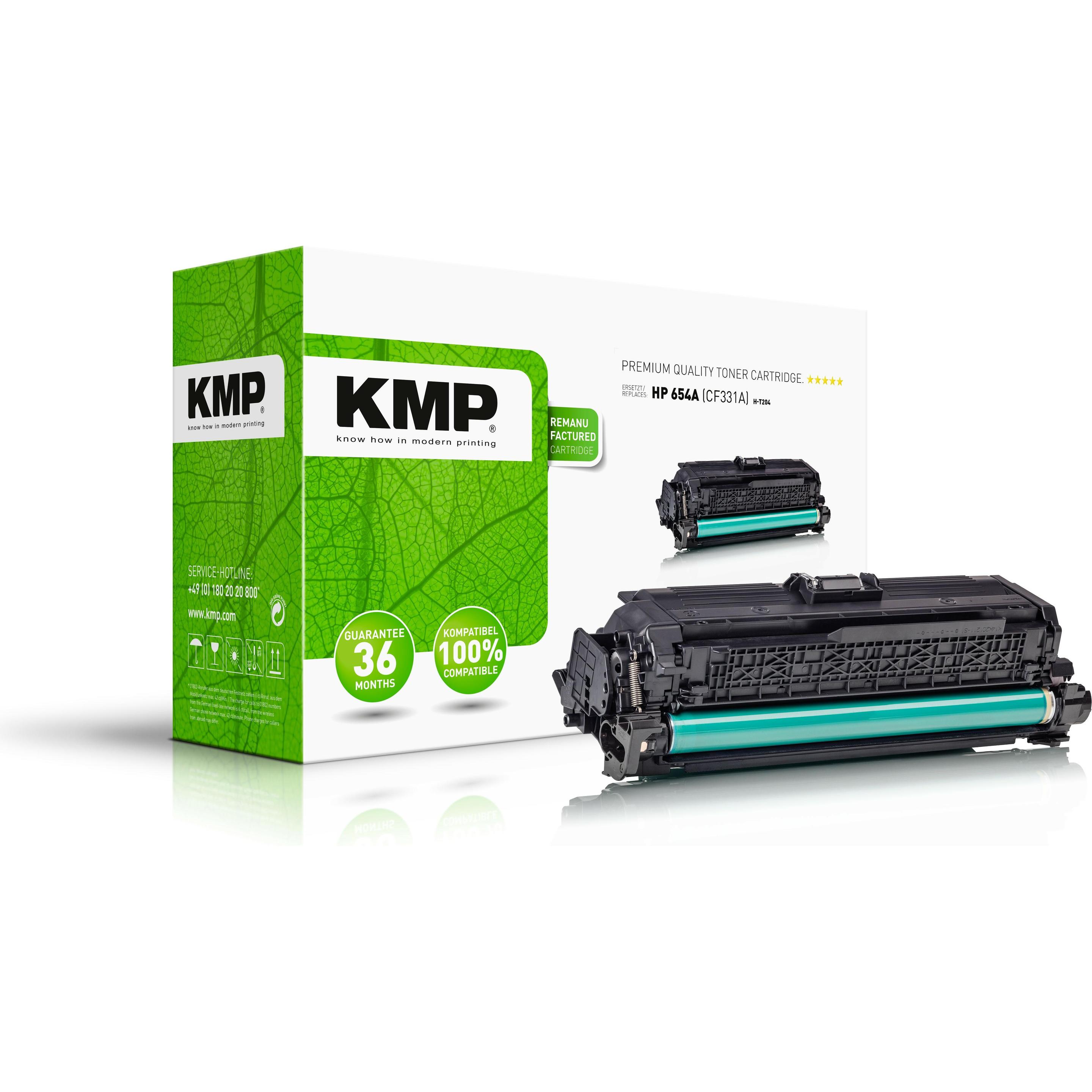 KMP, Toner, Toner ersetzt HP654A (CF331A) (C)