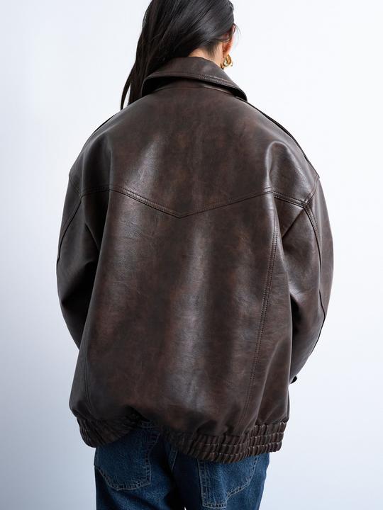 Actual product image Spokey Fly-Away Kragen Jacke Lederjacke (XS)