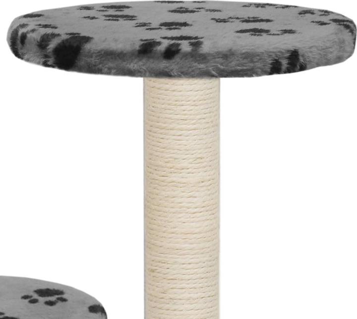 Produktbild vidaXL Kratzbaum (60 cm, Grau mit Pfoten-Muster)