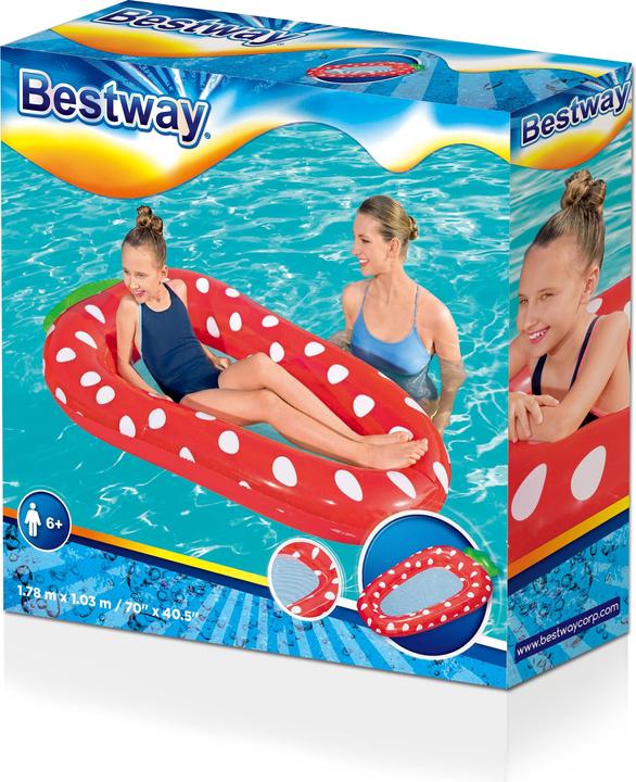 Produktbild Bestway Aufblasbare Netzmatratze Strawberry 178 x 103 cm 43644
