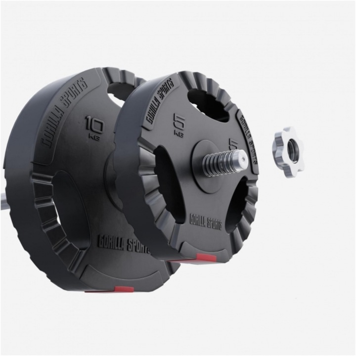 Produktbild Gorilla Sports Hantelscheiben (2 x 10 kg, 2 x 5 kg)