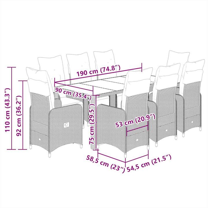 Produktbild vidaXL Bistro Set