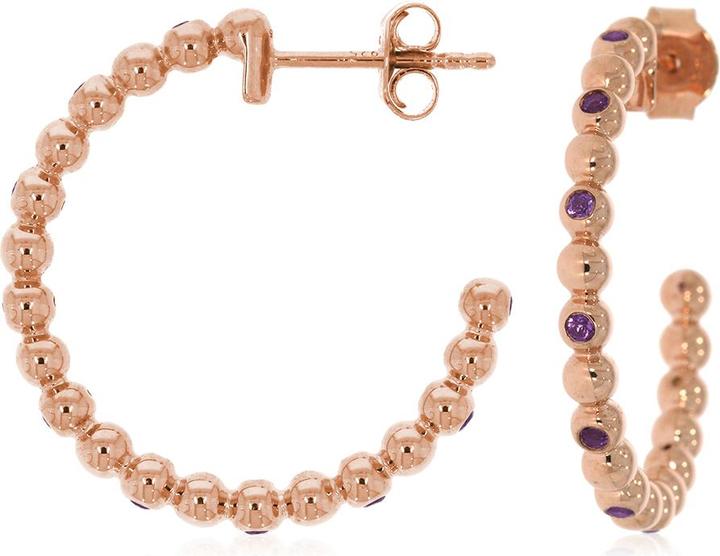 Immagine prodotto Xen Creole con borchie e ametista di circa 0,40 ct. placcate oro rosa (Argento 925)