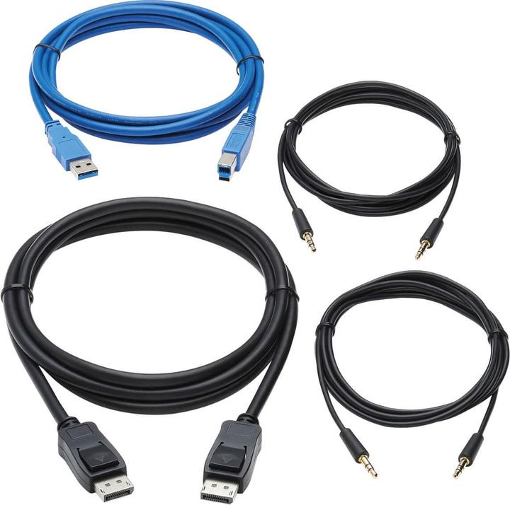 Eaton DisplayPort KVM Cable Kit for Tripp Lite B005-DPUA2-K and B005-DPUA4 KVM 4K DP USB 3
