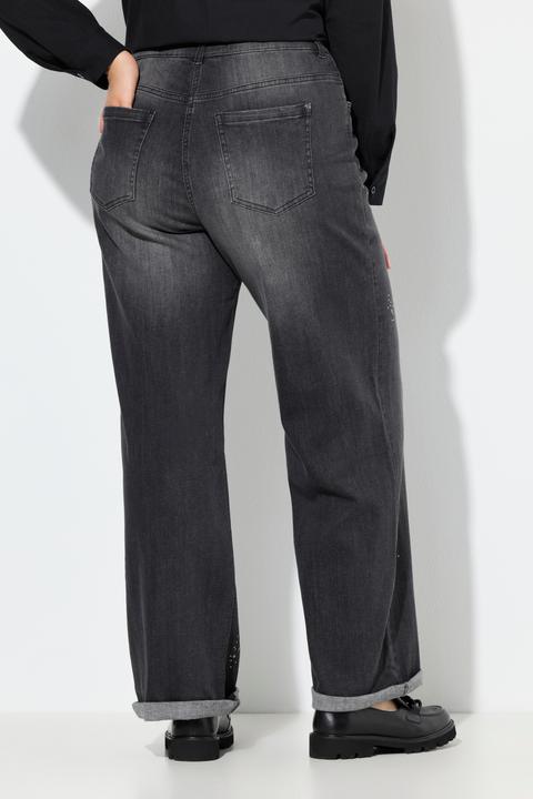 Immagine prodotto Ulla Popken Jeans modello Mary con rivetti, taglio della gamba ampio e cintura comoda (26)