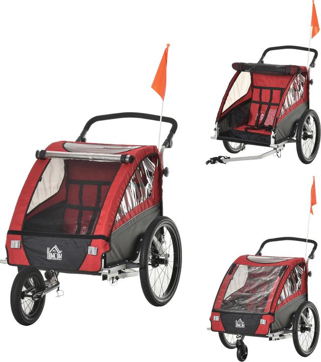 Actual product image Homcom 3in1 pushchair also as jogger and bicycle trailer