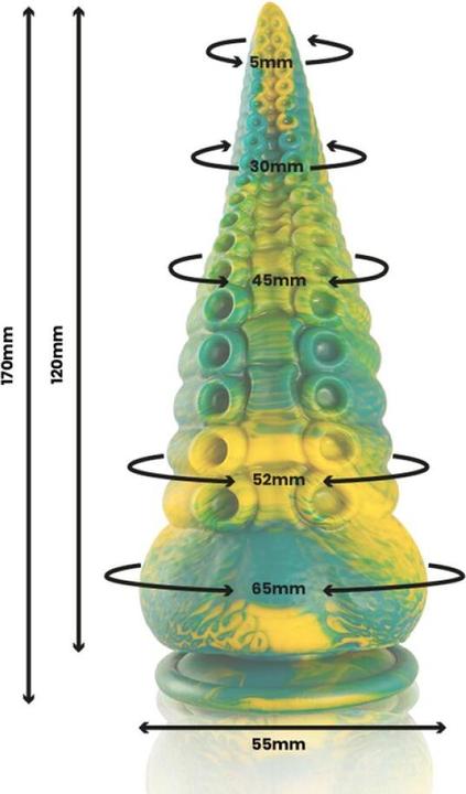 Actual product image Epic Cetus Green Tentacle Dildo
