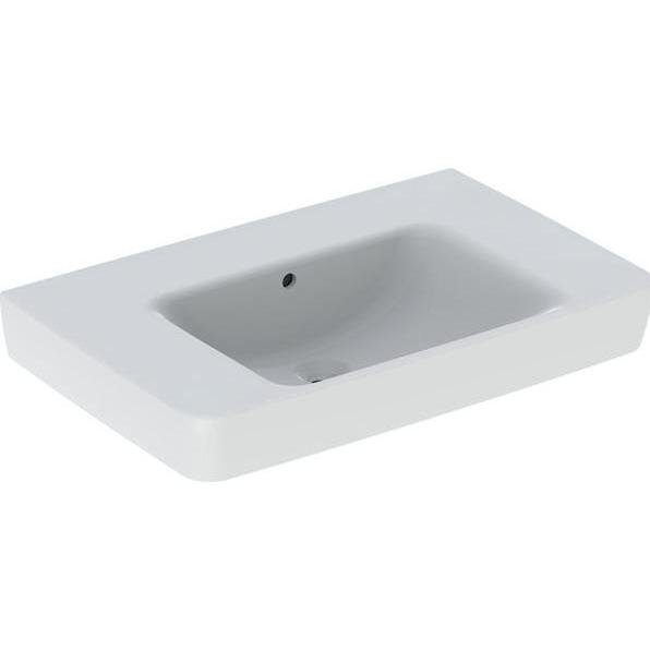 Thumbnail - Geberit, Waschbecken, Renova Plan, Waschtisch mit Ablagefläche, 75x48 cm, ohne Hahnloch, mit Überlauf, 501696 (480 mm, 7...
