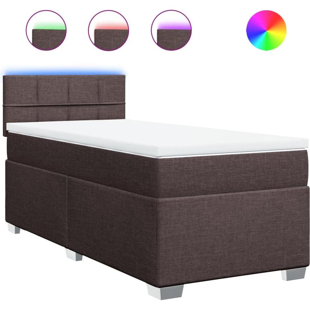 Thumbnail - VidaXL, Bett, Bo x springbett mit Matratze 120 x 200 cm Stoff (120 x 200 cm)