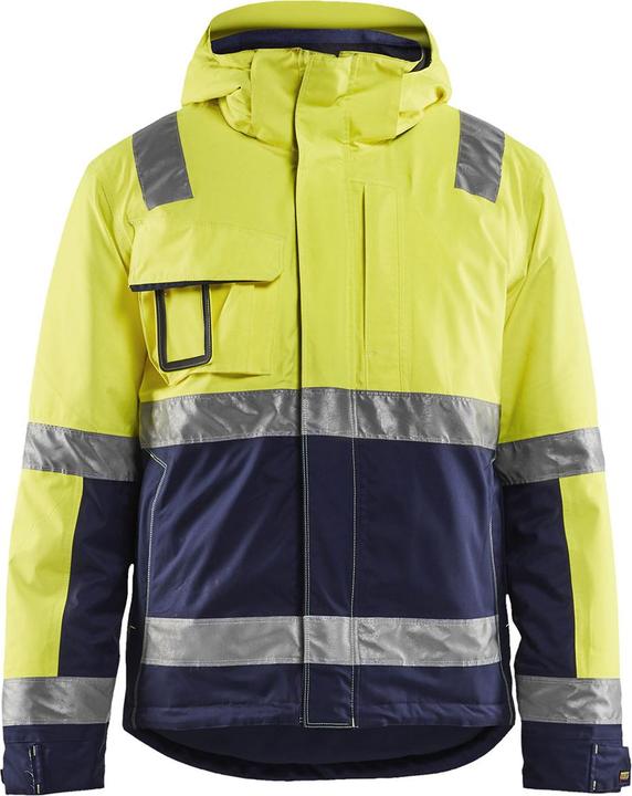 Productafbeelding Blakläder Hoge zichtbaarheid winterjack, geel / marineblauw, unisex maat: L (L)