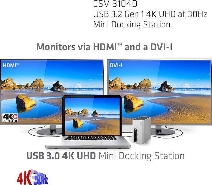 Produktbild Club 3D Csv-3104d (USB-B, 9 Ports)