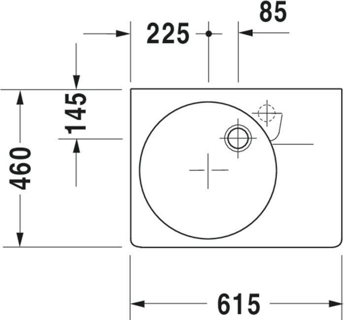 Produktbild Duravit Universalbecken SCOLA m ÜL HLB 615x460mm HL-Vorstich Be li we (Einbauspüle, 46 cm, 61.50 cm)