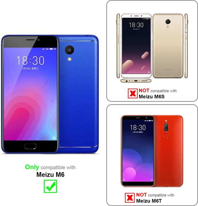 Actual product image Cadorabo Chain case for MEIZU M6 necklace cover adjustable