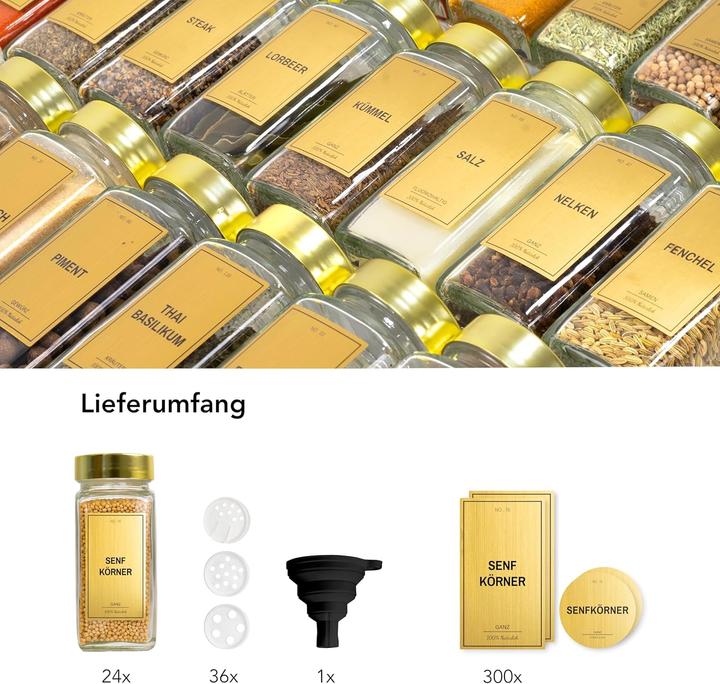 Image du produit Greeano Set de 24 pots à épices