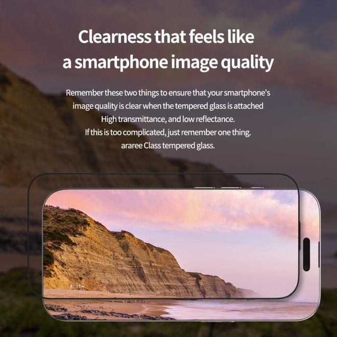 Immagine prodotto Araree Protezione dello schermo in vetro blindato CLASS Kit di installazione facile (1 pz., Apple iPhone 16 Pro)