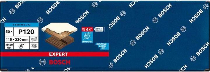 Actual product image Bosch Professional Zubehör EXPERT M480 Sanding net for orbital sanders, 115 x 230 mm, G 120, 50 pcs. (120)