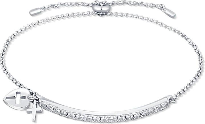 Actual product image JVD Stylish bracelet with zircons SVLB0310XH2BI00