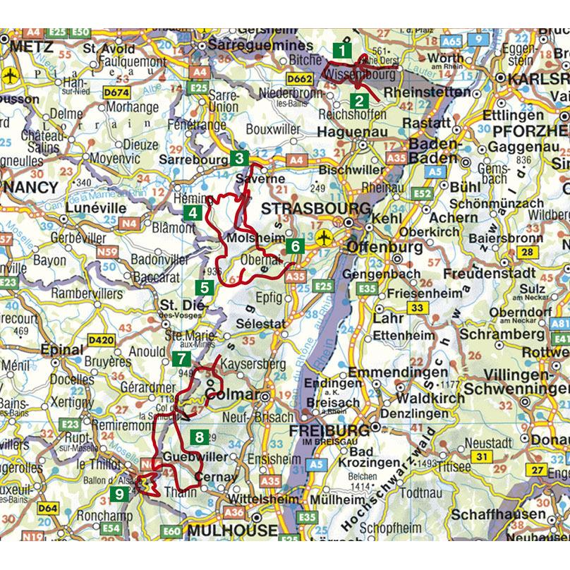 Thumbnail - Vogesen - 9 Mehrtagestouren, Ratgeber von Thomas Striebig
