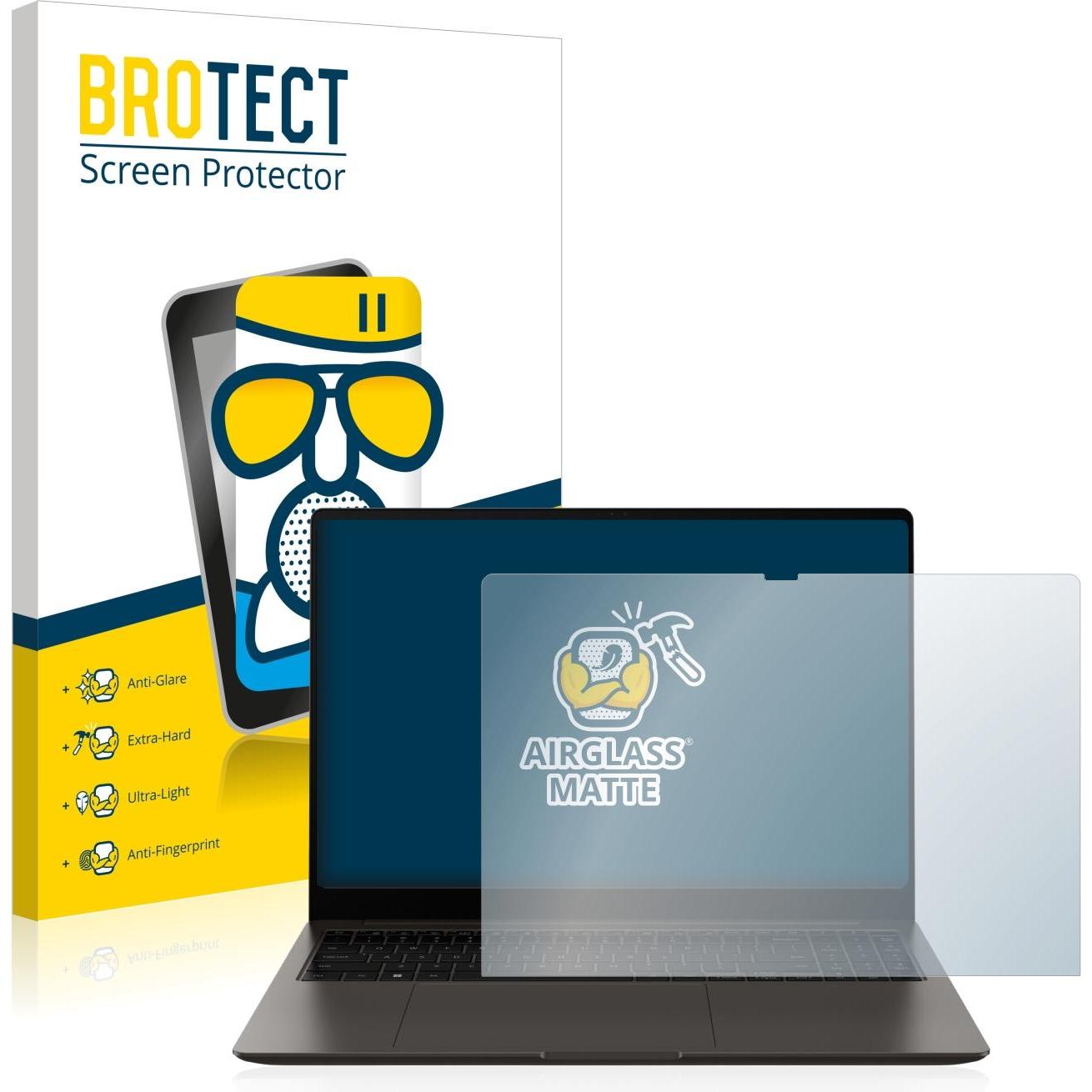 BROTECT AirGlass Panzerglasfolie Matt (16"), Notebook Schutzfolie
