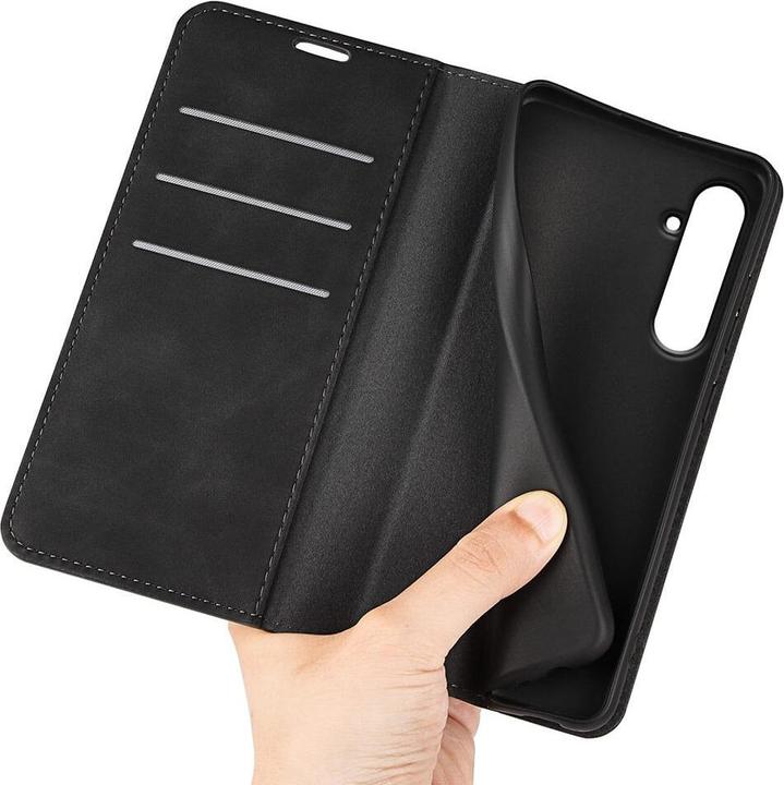 Actual product image Cover-Discount Galaxy A55 - Stand Flip Case cover black (Samsung Galaxy A55)