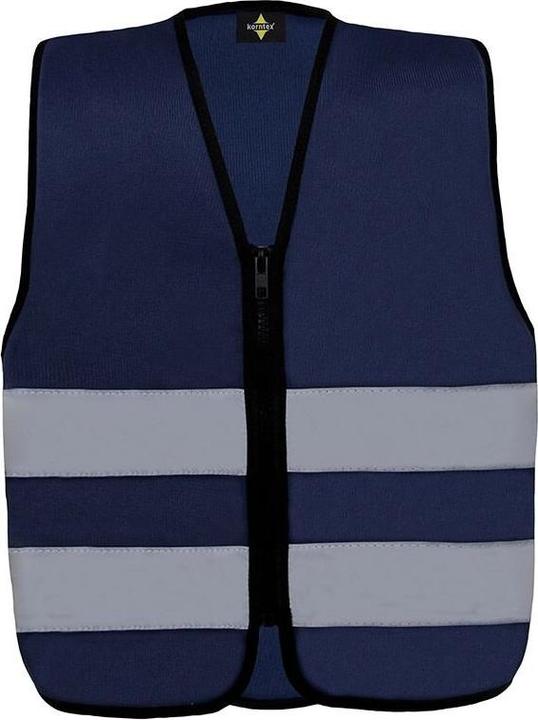 Produktbild Korntex Kinder Warnweste Aalborg Marineblau mit Reissverschluss & Reflexstreifen XS EN 17353 ® KWRX (XS)