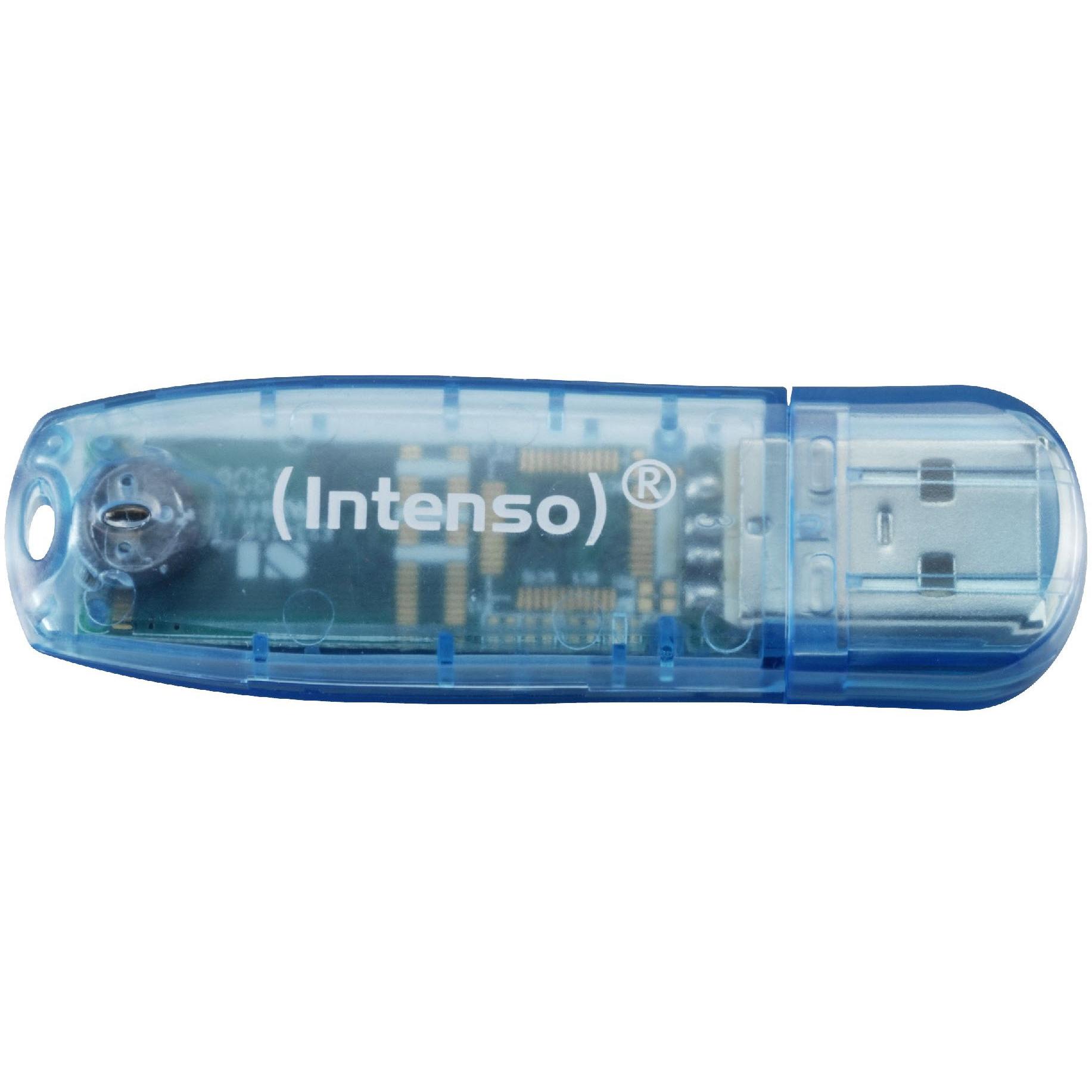 Intenso Rainbow Line (4 GB, USB-A, USB 2.0), USB Stick, Blau