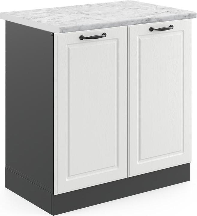 Anthrazit, Marble-Weiss, Weiss Landhaus