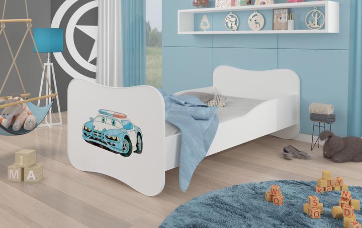 Actual product image ADRK Furniture Bed with mattress GONZALO POLICE CAR 140x70 (140 x 70 cm)