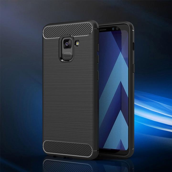 Produktbild König Design Handyhülle für Samsung Galaxy A8 Plus (2018) Schutzcase Backcover Bumper Schwarz (Samsung Galaxy A8 (2018))