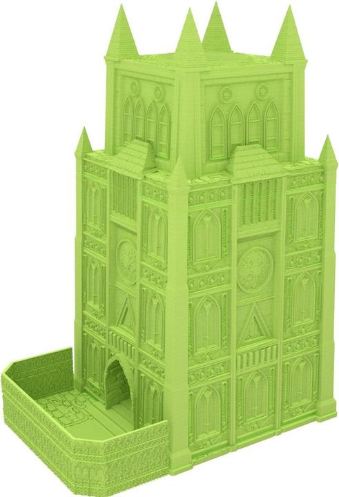 Produktbild Feldherr Fates End Dice Tower Garrison grün, 3D gedruckt, abnehmbares Dach (Kunststoff)