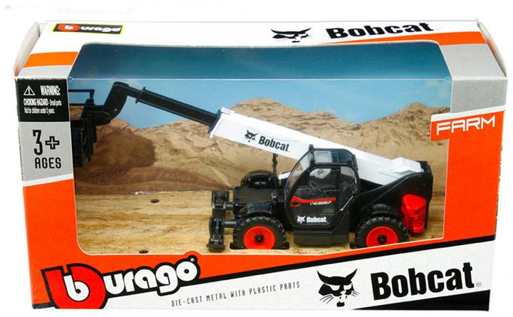 Actual product image Bburago 1:48 Bobcat T40.180SLP telescopic handler with pallet forks, 18-32087