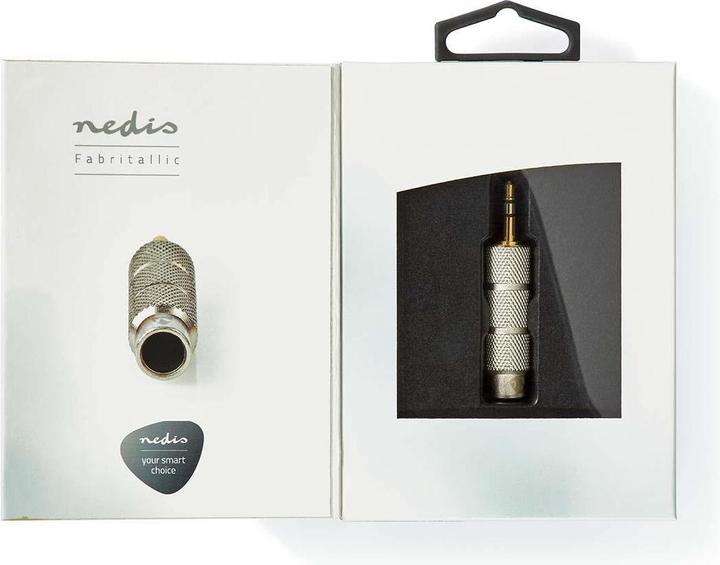 Image du produit Nedis Adaptateur audio stéréo 3.5 mm mâle 6.35 mm femelle plaqué or droit Or / Métal 1 pcs (Adaptateur jack)