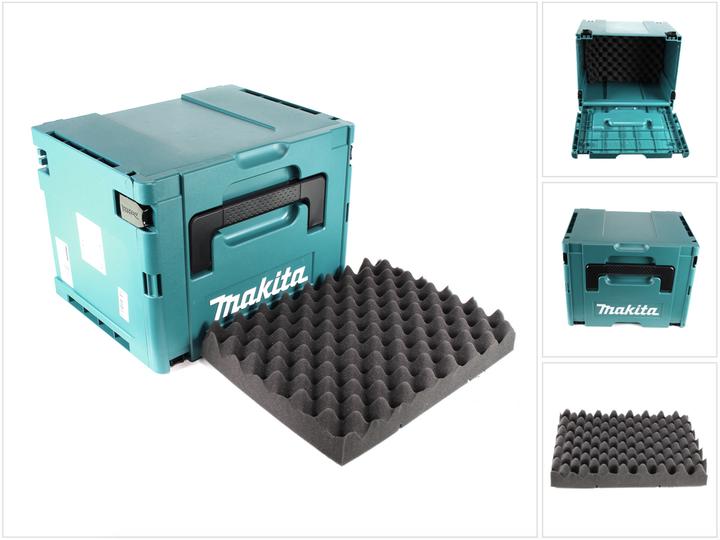 Produktbild Makita MAKPAC 4 Systemkoffer - mit Universaleinlage für 18 V Akku Geräte Schrauber Sägen Schl (1 Teil)