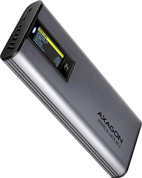 Produktbild Axagon Boitier externe USB-C 3.2 EEM2-SD2 - S-ATA/NVMe M.2 Type 2280 (Noir) (M.2)