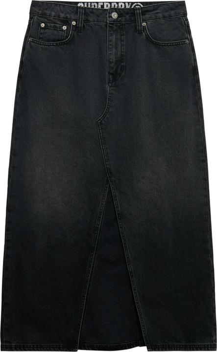 Actual product image Superdry Denim Split Maxi Skirt (34)