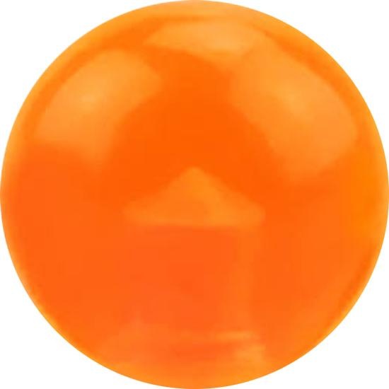 Actual product image Star Piercing Sphere orange transparent (without brass, Acrylic)