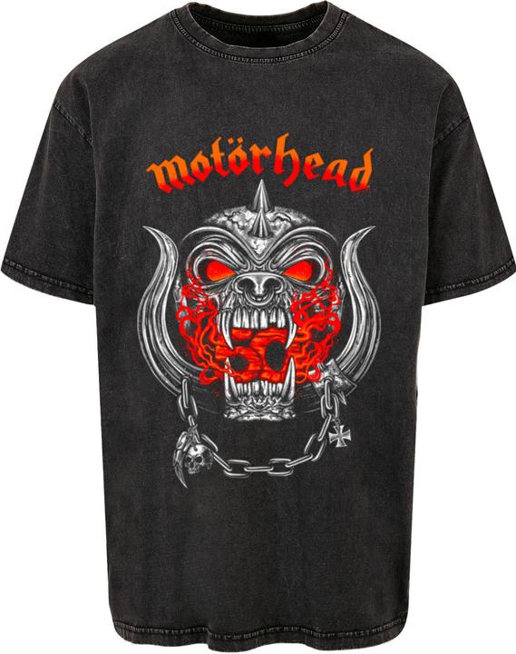 Produktbild Merchcode Motorhead - 50th Warpig Flames Acid Washed Oversize Tee - 193709 (M)
