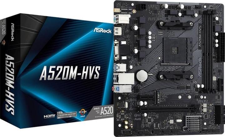 Image du produit AsRock A520M-HVS (AM4, AMD A520, mATX)