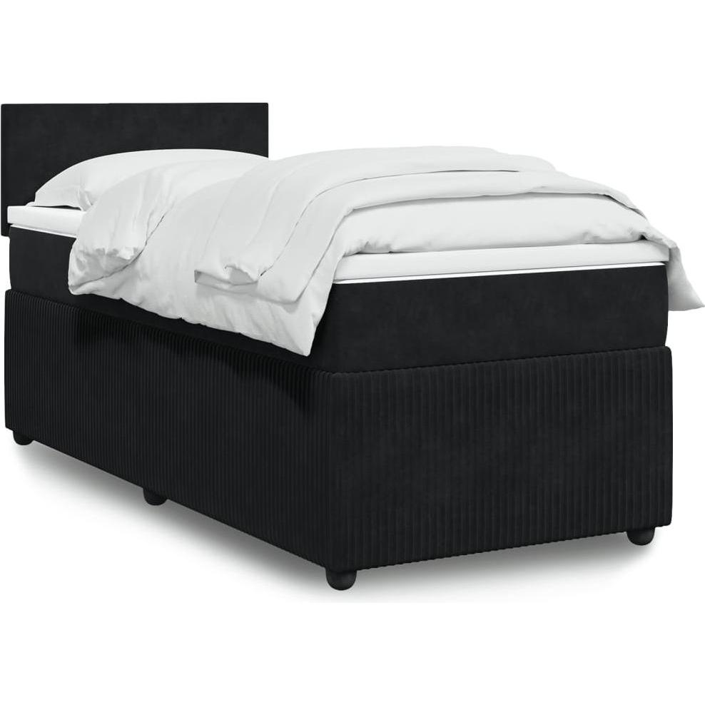 VidaXL, Bett, Bo x springbett mit Matratze 90 x 200 cm Samt (90 x 200 cm)