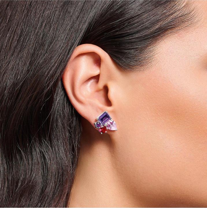 Image du produit Thomas Sabo Boucles d'oreilles avec pierres roses, rouges et violettes Argent (Argent 925)