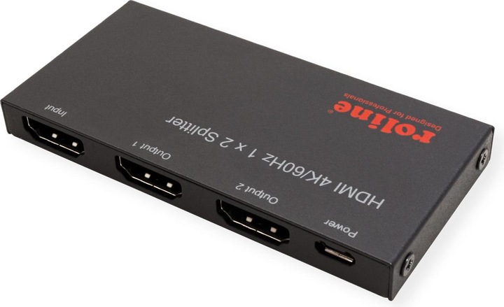 Produktbild Roline HDMI Video-Splitter 2fach UltraSlim 4K60Hz