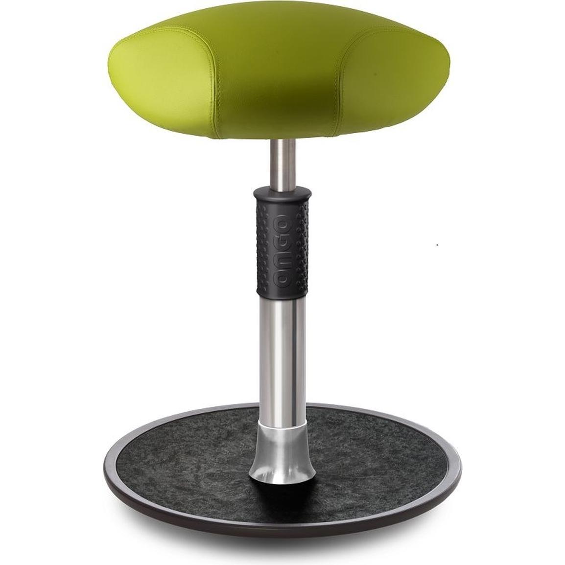 Ongo, Bürostuhl, Sitz- Stehhocker Free Regular Triangel skai Kunstleder h.grün Chrom /schwarz