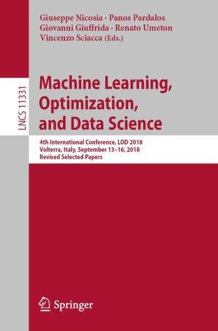 Produktbild Machine Learning, Optimization, and Data Science (Englisch, 2019)