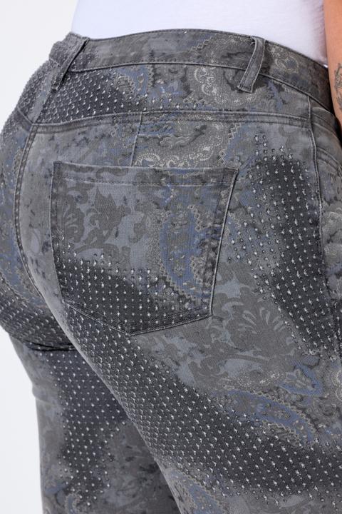 Actual product image Miamoda Skinny-Jeans, Slim Fit, Print mit Ziersteinchen (56)